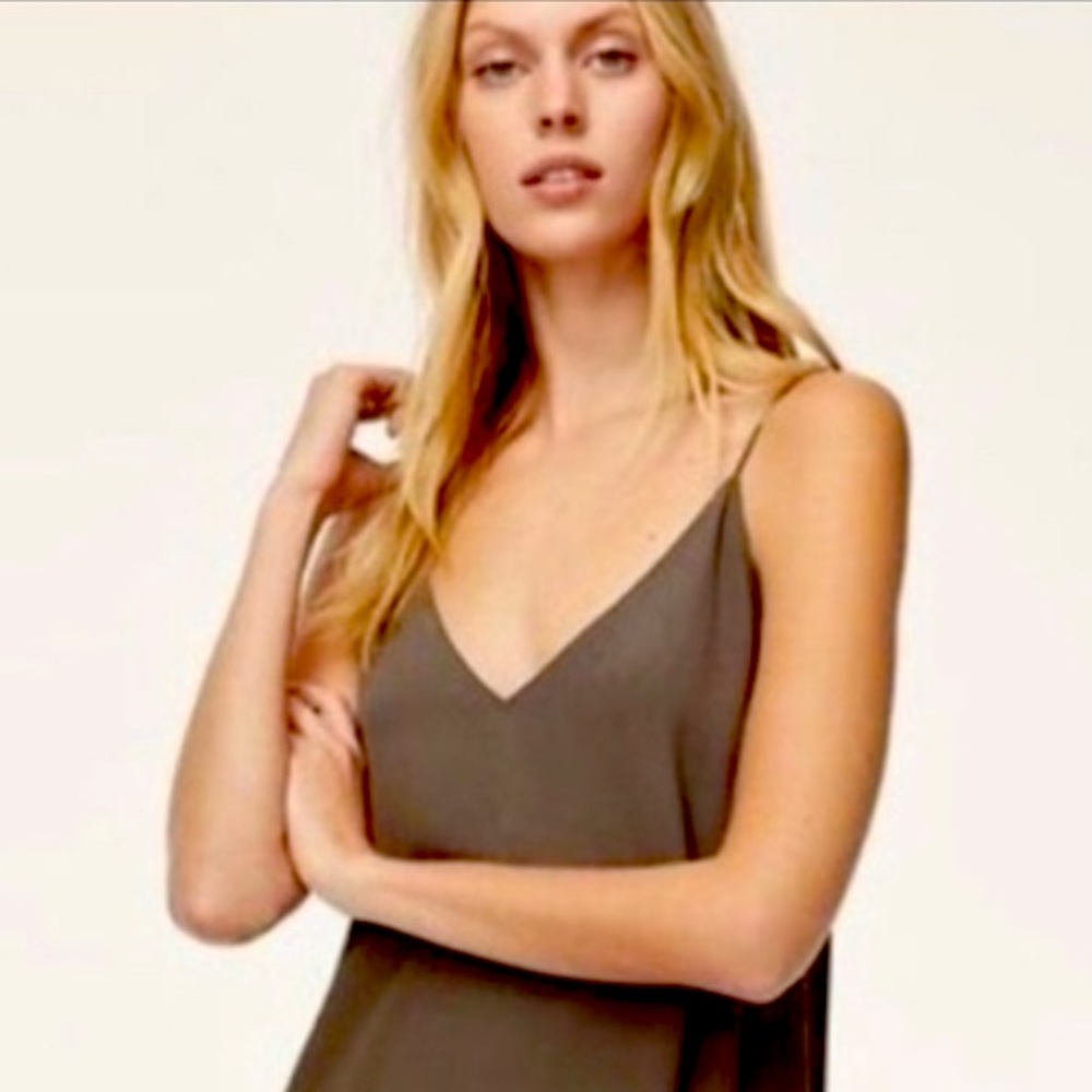 Wilfred Olive Green Lined Rayon Cami Size M